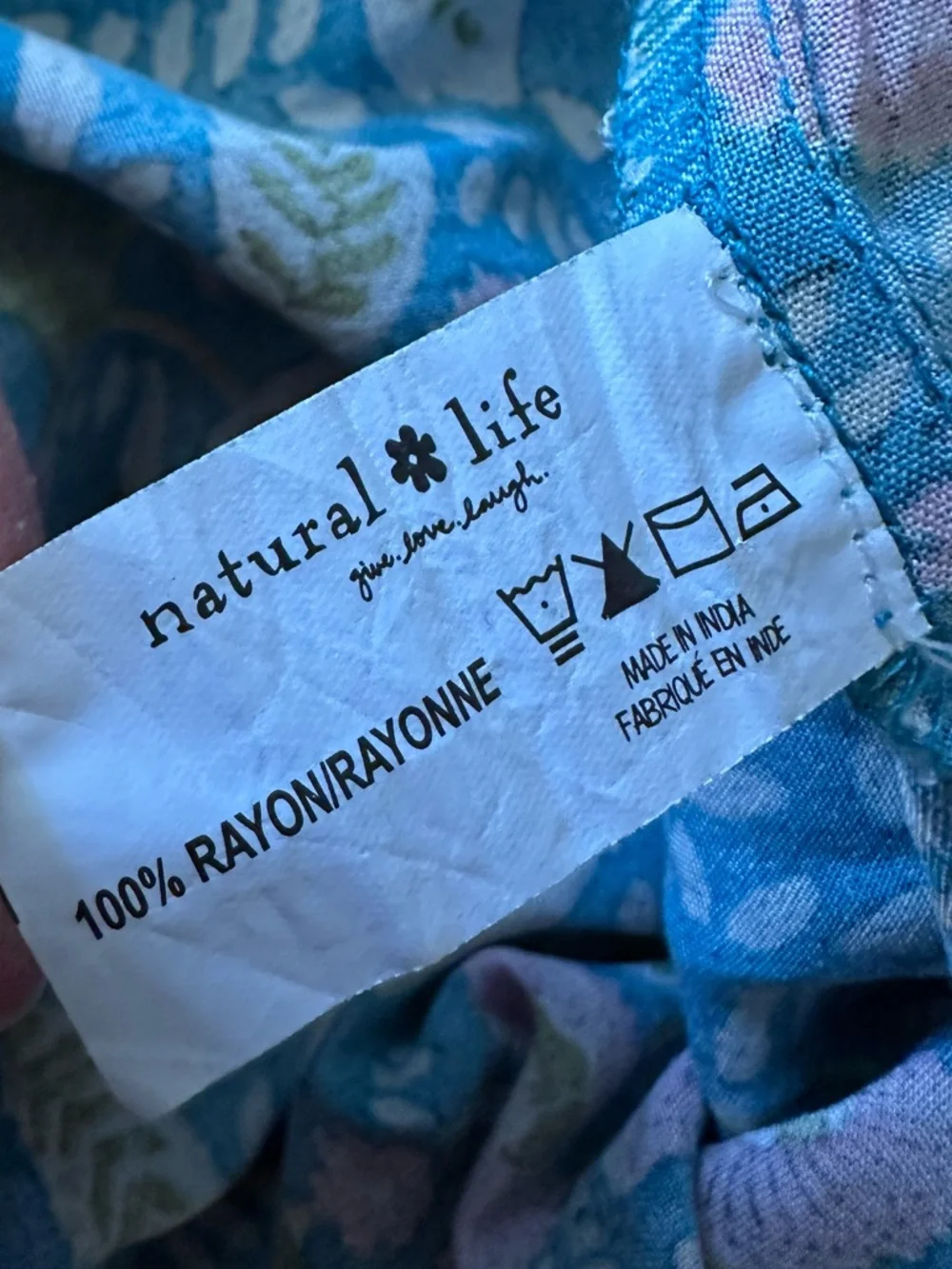 Natural Life Floral Two-Tone Maxi Dress — Black & Teal Floral size XL NWT - Picture 7 of 7